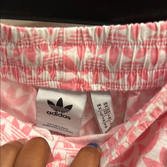 Adidas Men’s allover Monogram print drawstring shorts. Size Medium - Picture 2 of 6